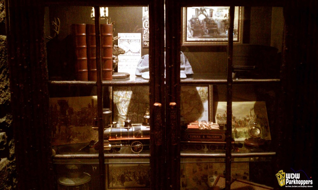 Curio Cabinet filled with items of Walt Disney's at the Villas at Disney's Wilderness Lodge
