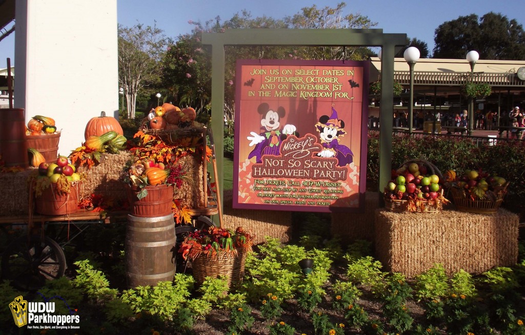 Halloween Decorations on Main Street USA Magic Kingdom Walt Disney World