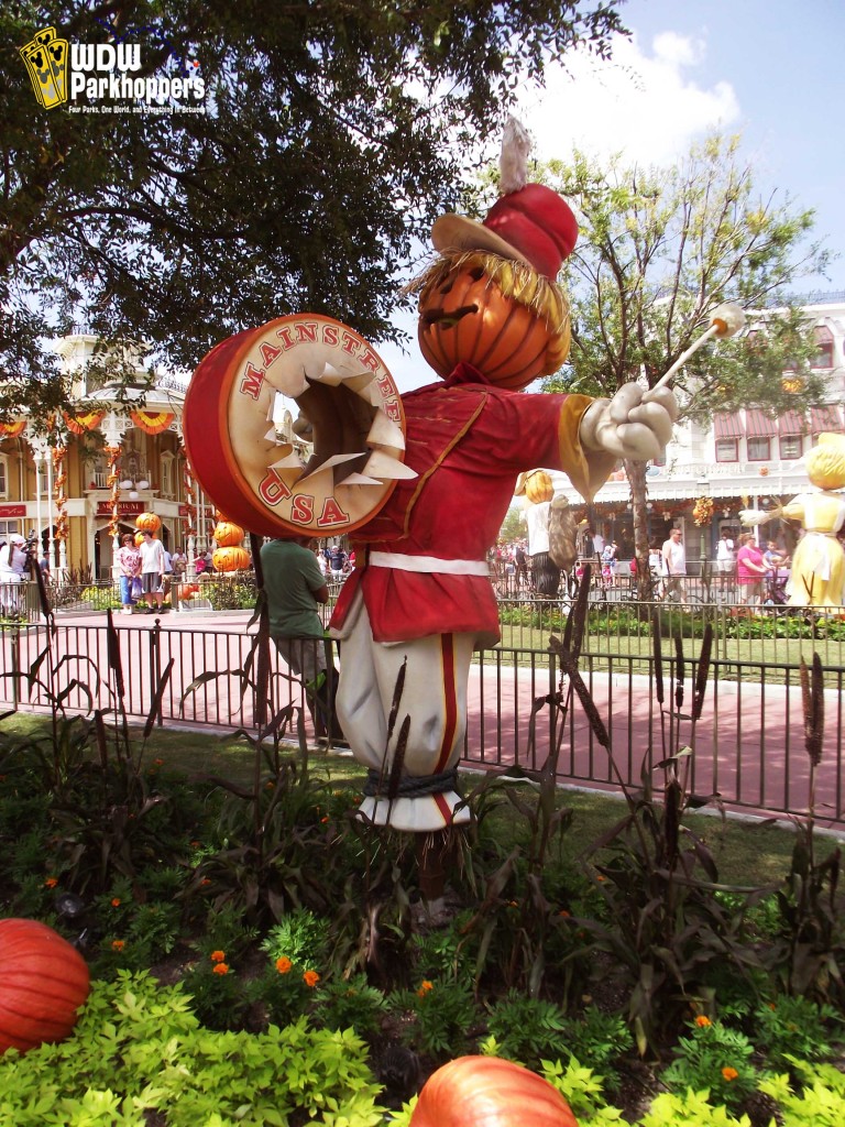 Bass Drummer Pumpkin Scarecrows Main Street USA Magic Kingdom Walt Disney World Resort