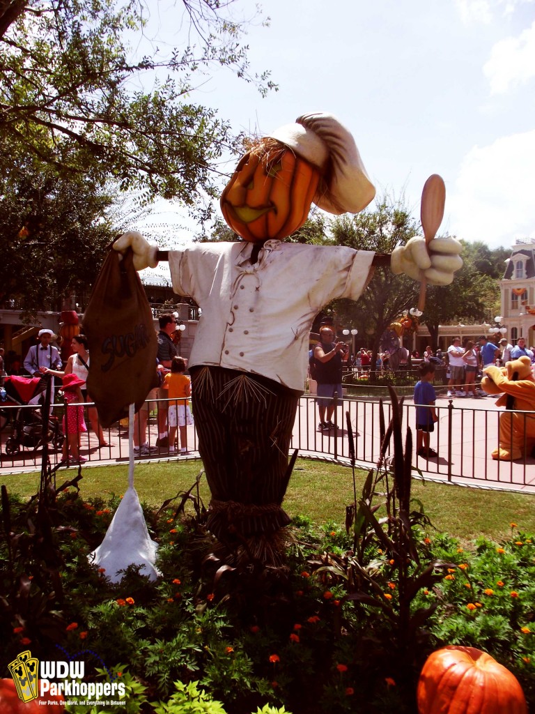 Chef Pumpkin Scarecrows Main Street USA Magic Kingdom Walt Disney World Resort