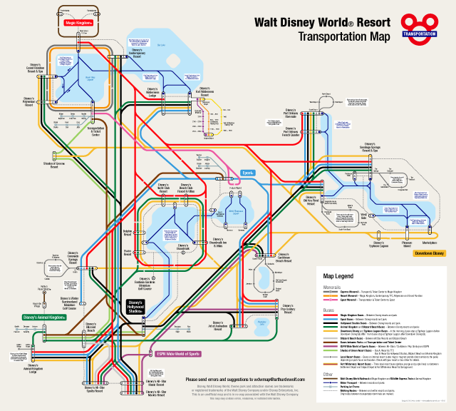 Disney World Monorail Route Map - Sibby Dorothee